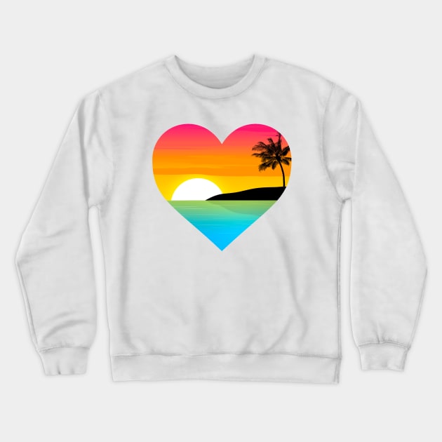 Pansexual oceanscape subtle heart Crewneck Sweatshirt by designedbyeliza